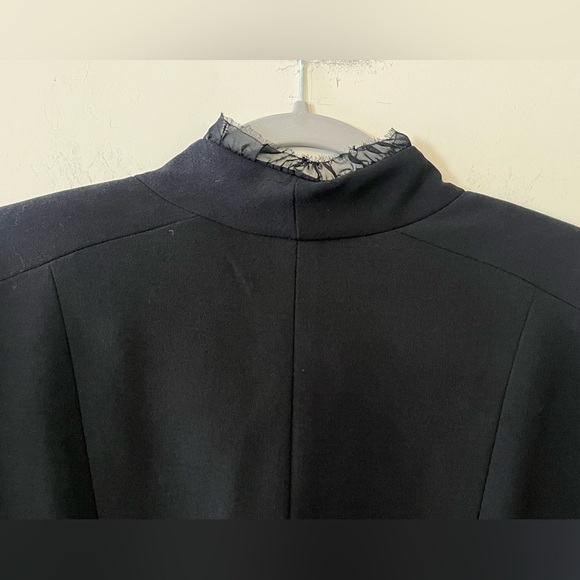 Judith Hart Petites Elegant Black Women's Jacket Sparkly Buttons Lace Trim 12P - Picture 3 of 15